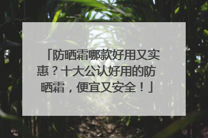防晒霜哪款好用又实惠？十大公认好用的防晒霜，便宜又安全！