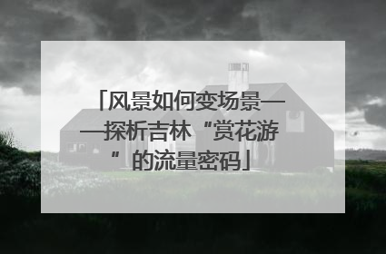 风景如何变场景——探析吉林“赏花游”的流量密码