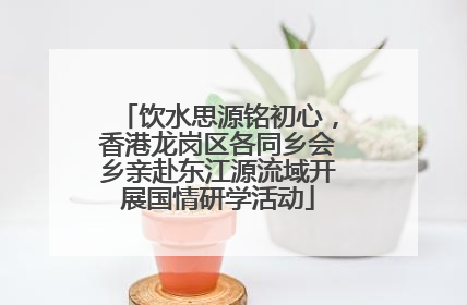饮水思源铭初心，香港龙岗区各同乡会乡亲赴东江源流域开展国情研学活动