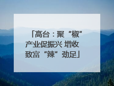 高台：聚“椒”产业促振兴 增收致富“辣”劲足