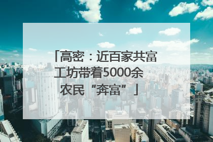 高密：近百家共富工坊带着5000余农民“奔富”