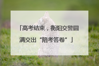 高考结束，衡阳交警圆满交出“陪考答卷”