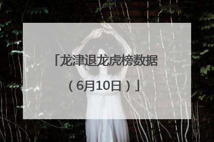 龙津退龙虎榜数据（6月10日）