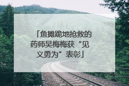 鱼摊跪地抢救的药师吴梅梅获“见义勇为”表彰