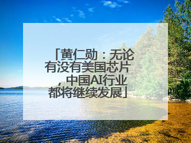 黄仁勋：无论有没有美国芯片，中国AI行业都将继续发展