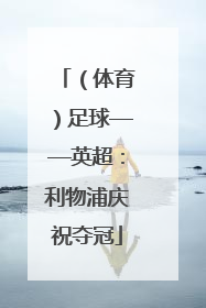 （体育）足球——英超：利物浦庆祝夺冠