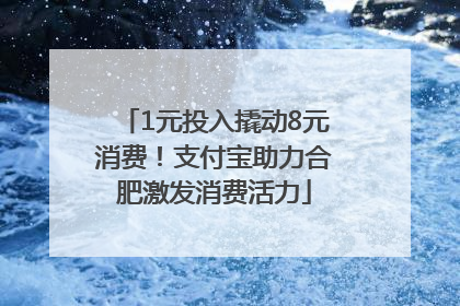 1元投入撬动8元消费！支付宝助力合肥激发消费活力