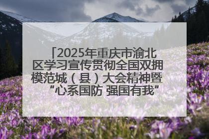 2025年重庆市渝北区学习宣传贯彻全国双拥模范城（县）大会精神暨“心系国防 强国有我”国防教育活动