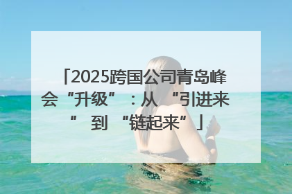 2025跨国公司青岛峰会“升级”：从 “引进来” 到 “链起来”