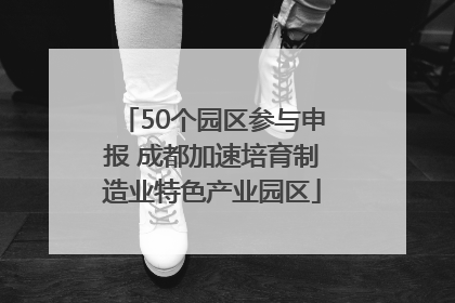 50个园区参与申报 成都加速培育制造业特色产业园区