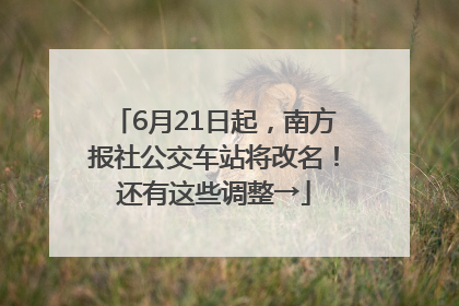 6月21日起，南方报社公交车站将改名！还有这些调整→