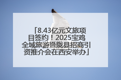 8.43亿元文旅项目签约！2025宝鸡全域旅游暨陇县招商引资推介会在西安举办
