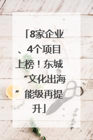 8家企业、4个项目上榜！东城“文化出海”能级再提升