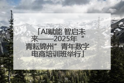 AI赋能 智启未来——2025年“青耘锦州”青年数字电商培训班举行