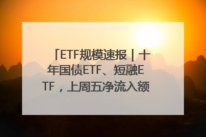 ETF规模速报｜十年国债ETF、短融ETF，上周五净流入额均超20亿元